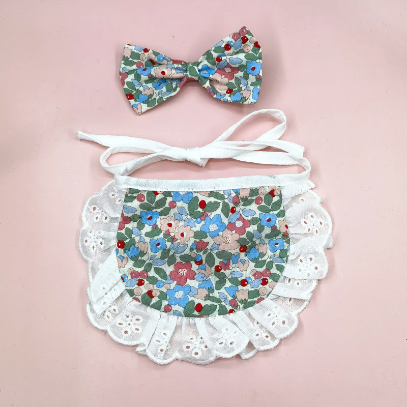 Cat Lace Suit Saliva Towel Princess Style Scarf Bib
