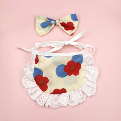 Cat Lace Suit Saliva Towel Princess Style Scarf Bib