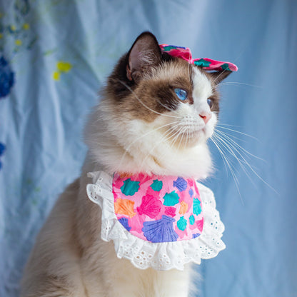 Cat Lace Suit Saliva Towel Princess Style Scarf Bib