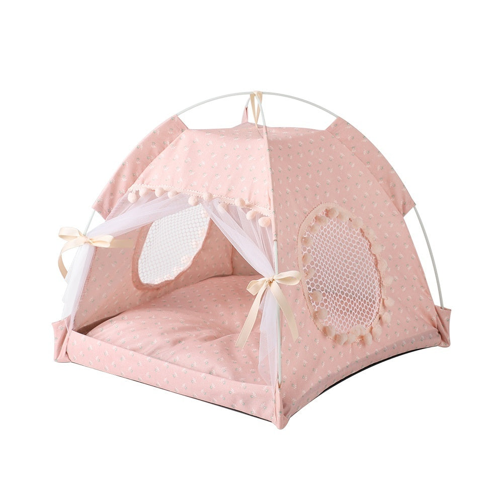 Cat Kennel Summer Semi-closed Foldable Outdoor Pet Tent