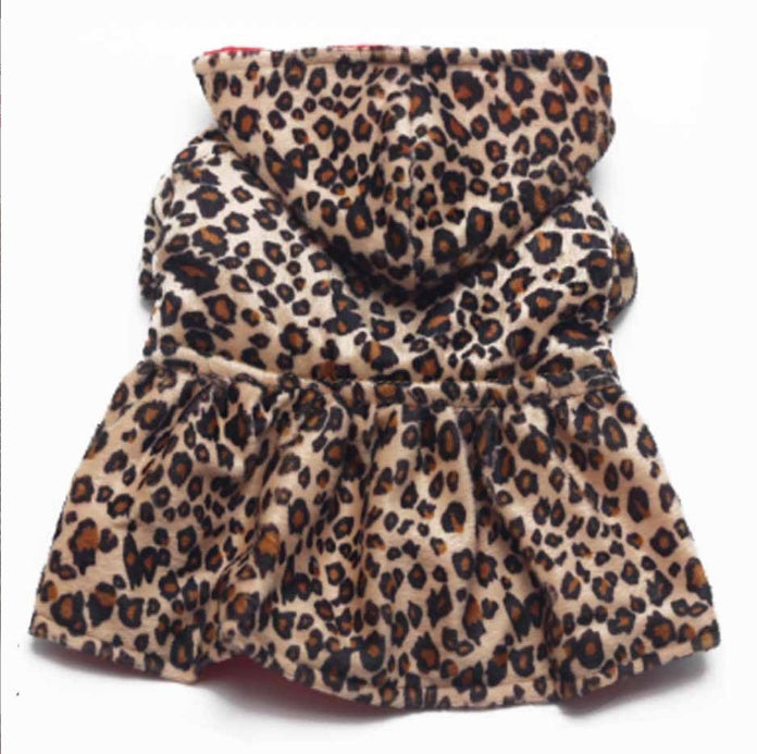 Pet Clothes Leopard Print Double-sided Dress